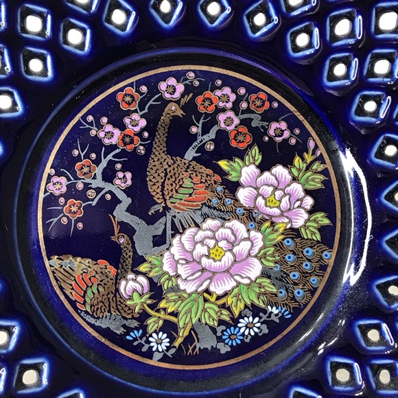 ♥️ SOLD ♥️ VINTAGE Handcrafted Japanese Peacock - Picture 4 of 7